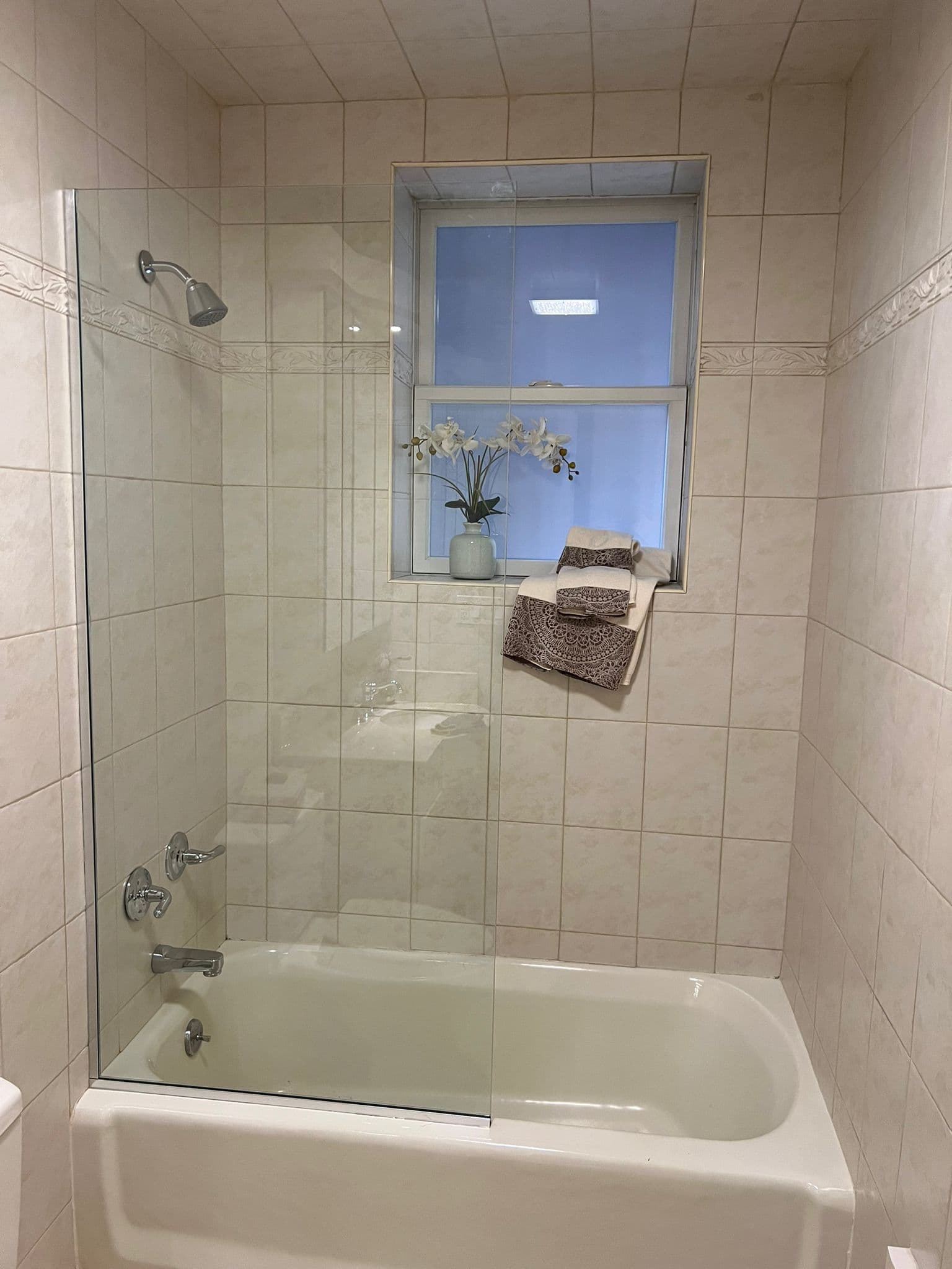 Shower Panel shower door installation in Williamsburg Brooklyn