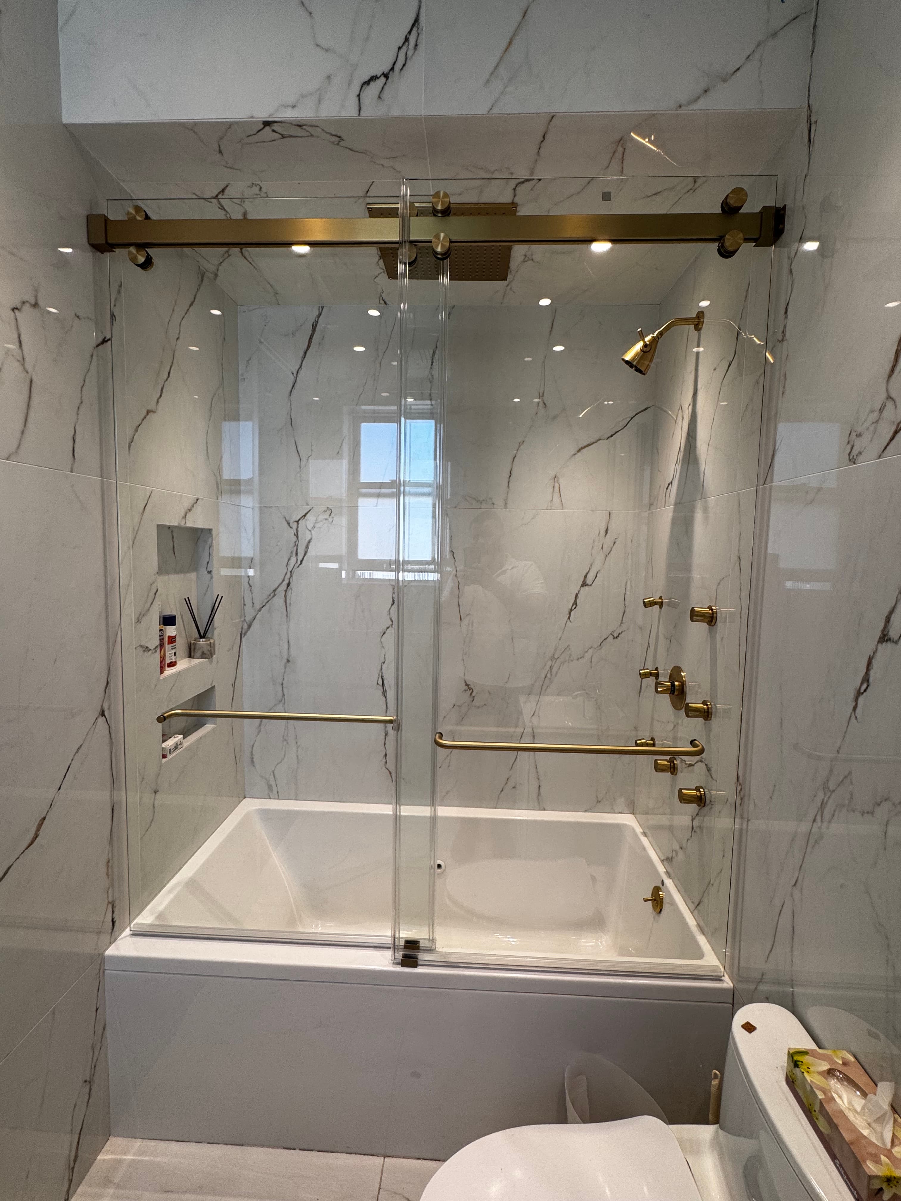 Bypass Shower Door - Classic sliding door system for tub enclosures.